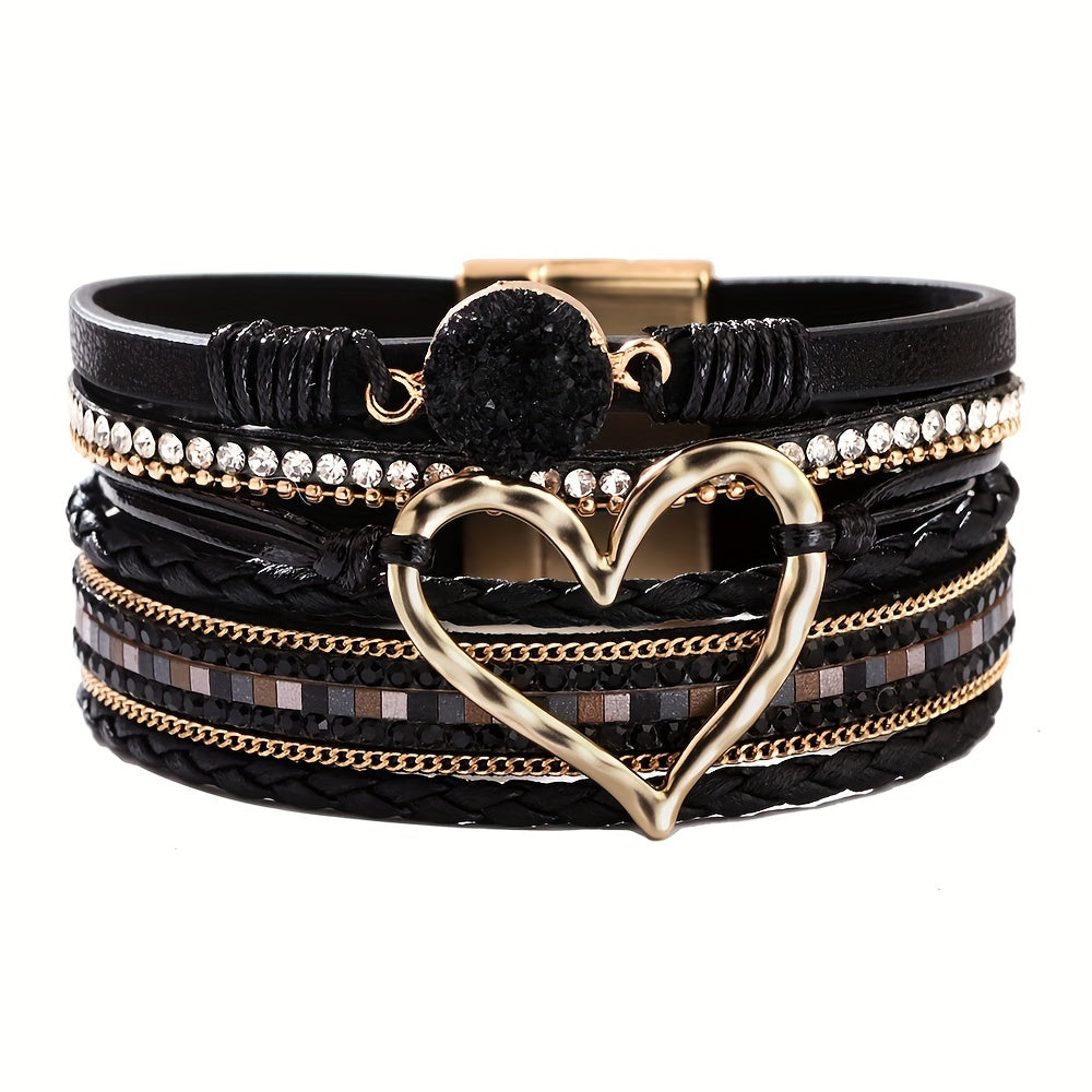 Bracelet Multistrat Boho en Cuir