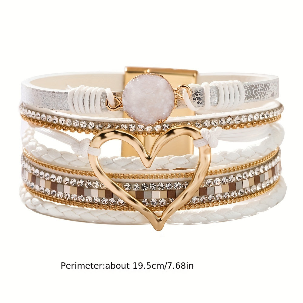 Bracelet Multistrat Boho en Cuir