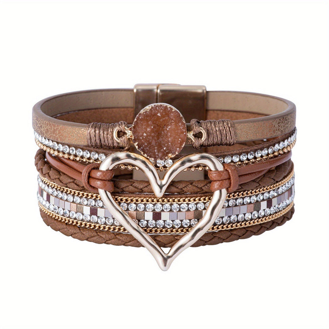 Bracelet Multistrat Boho en Cuir