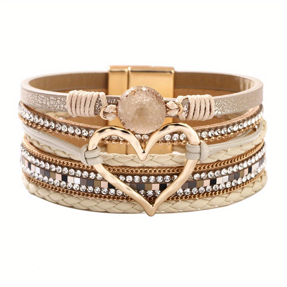 Bracelet Multistrat Boho en Cuir