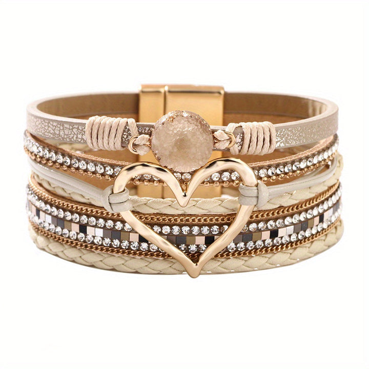 Bracelet Multistrat Boho en Cuir