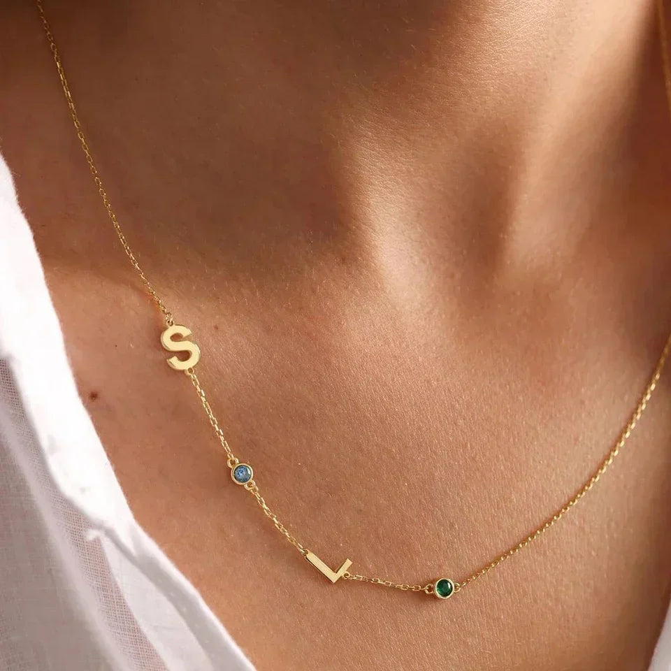 Collier personnalisé pour femmes avec gemme de naissance