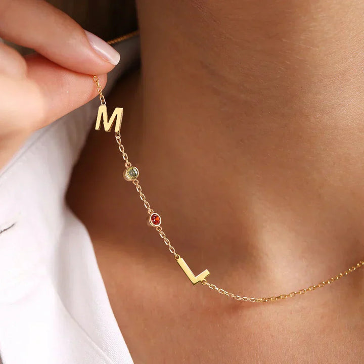 Collier personnalisé pour femmes avec gemme de naissance
