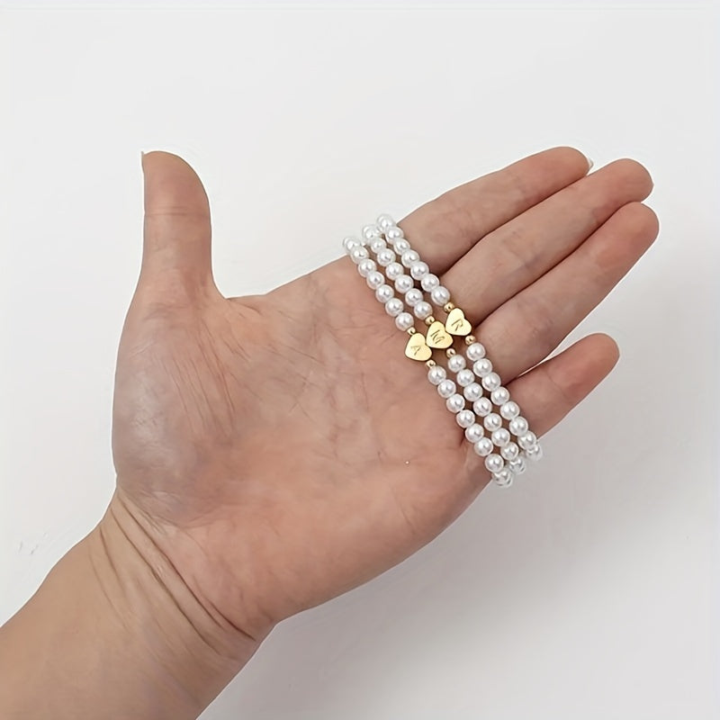 Bracelet Élégant avec Initiale en Forme de Cœur (A–Z)