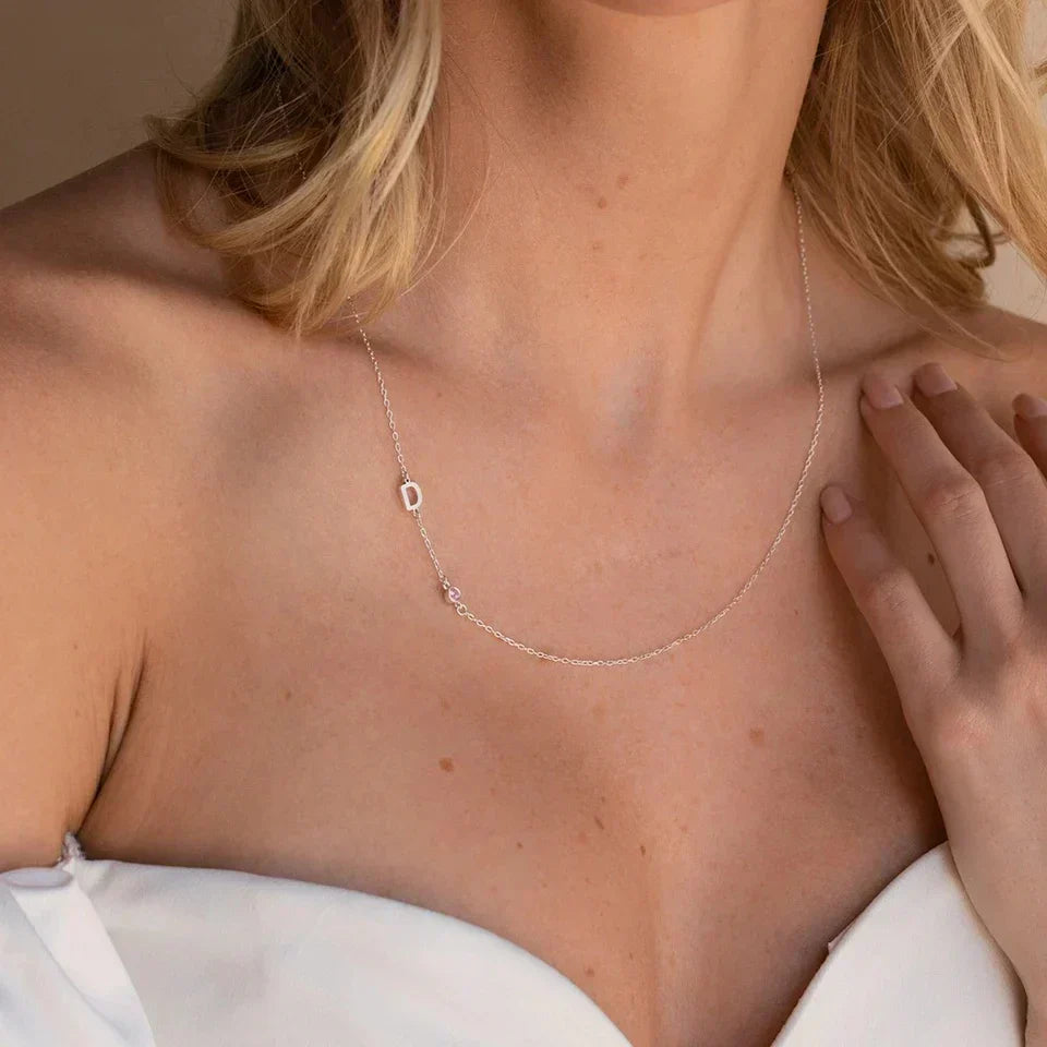 Collier personnalisé pour femmes avec gemme de naissance