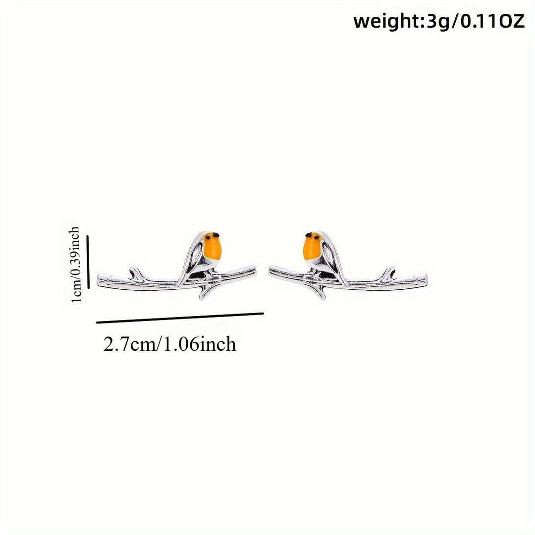 Boucles d'oreilles Oiseau Style Cartoon