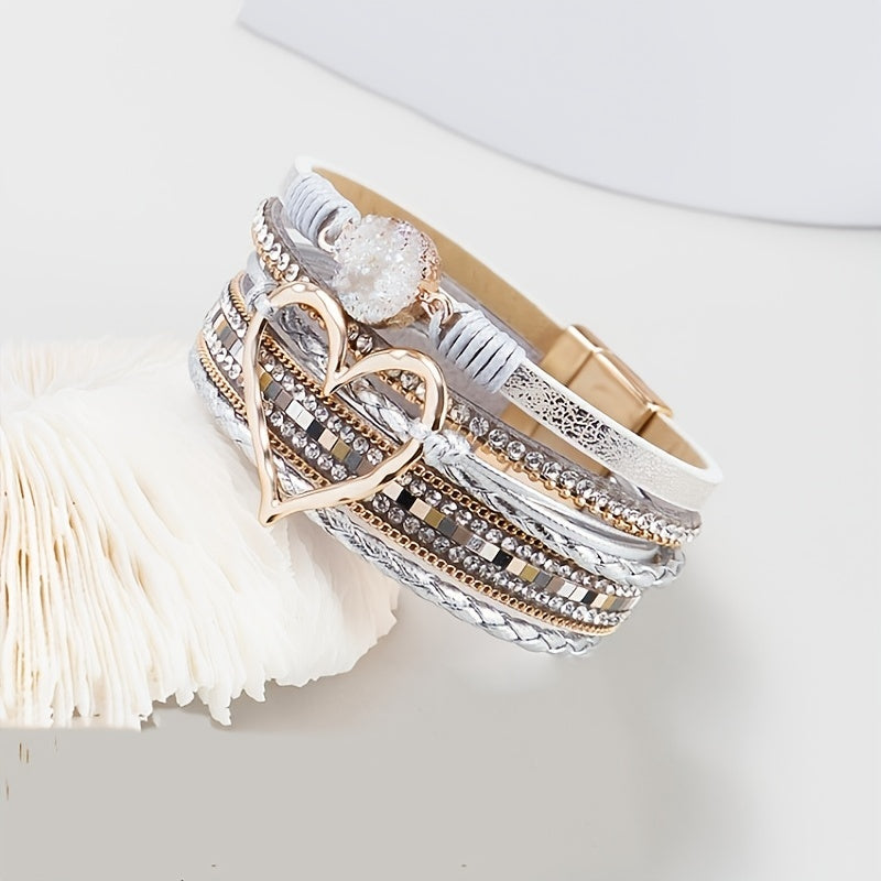 Bracelet Multistrat Boho en Cuir