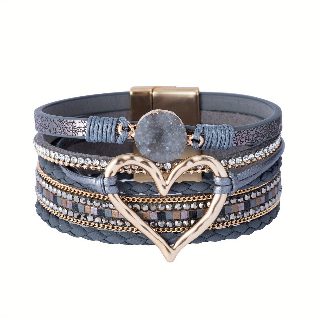 Bracelet Multistrat Boho en Cuir