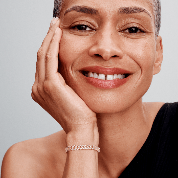 Bracelet cubain avec Moissanite