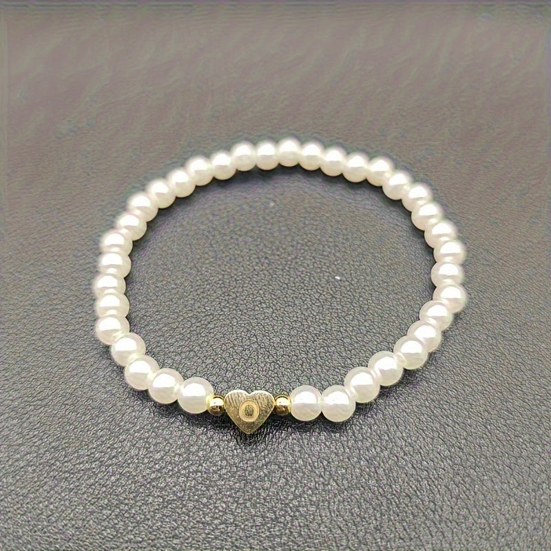 Bracelet Élégant avec Initiale en Forme de Cœur (A–Z)