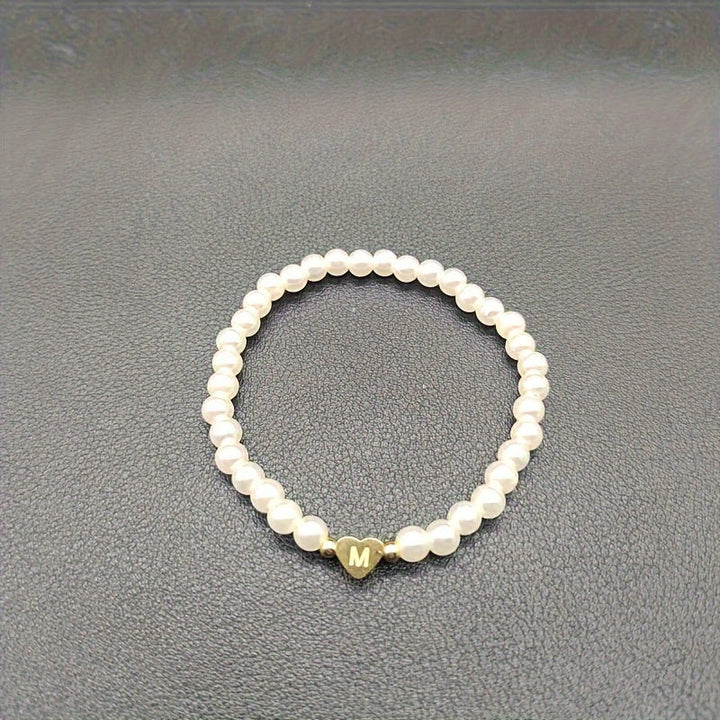 Bracelet Élégant avec Initiale en Forme de Cœur (A–Z)