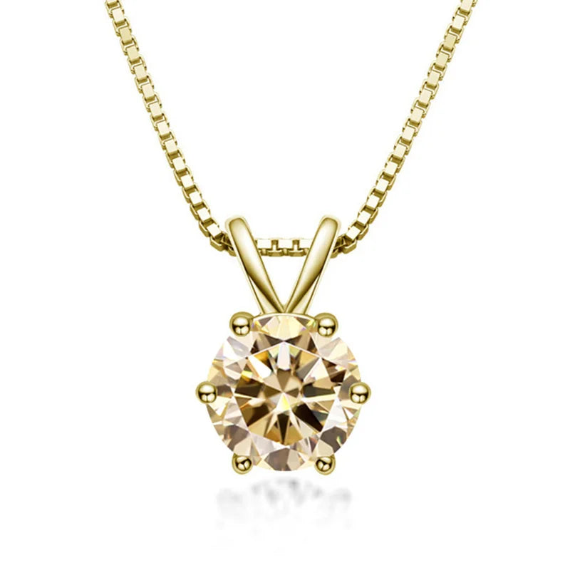 Collier Élégant en Moissanite avec Pendentif Solitaire