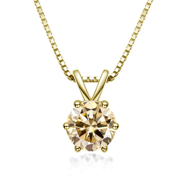 Collier Élégant en Moissanite avec Pendentif Solitaire
