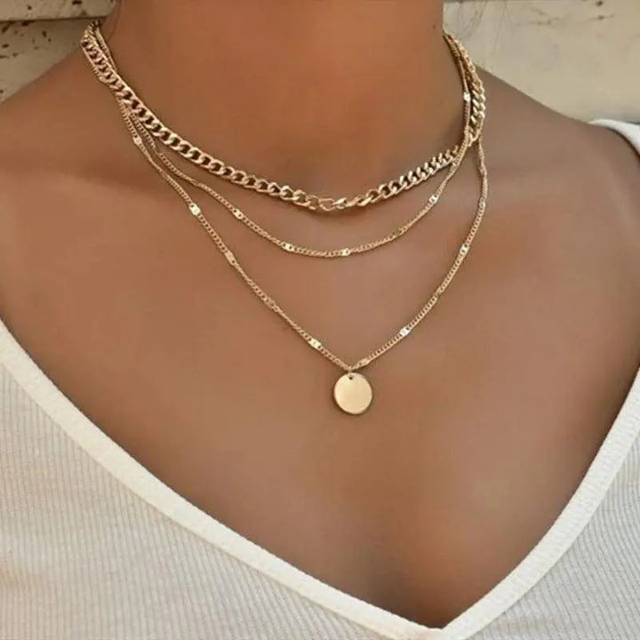 Collier Chic en Plaqué Or et Argent