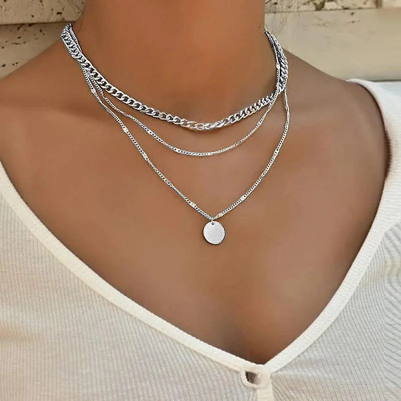Collier raffiné en argent plaqué or