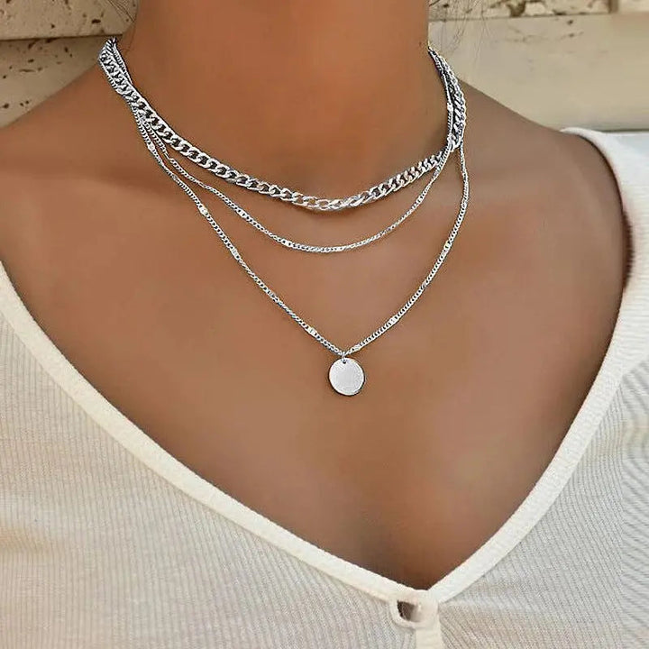 Collier Chic en Plaqué Or et Argent