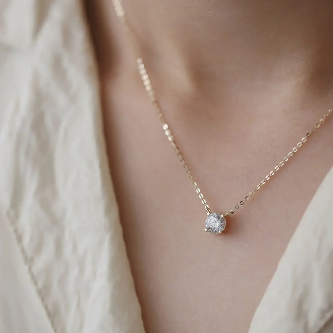 Collier en Plaqué Or Orné de Zircons