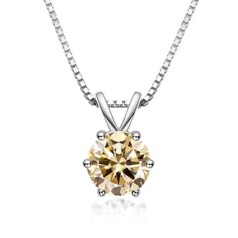 Collier Élégant en Moissanite avec Pendentif Solitaire