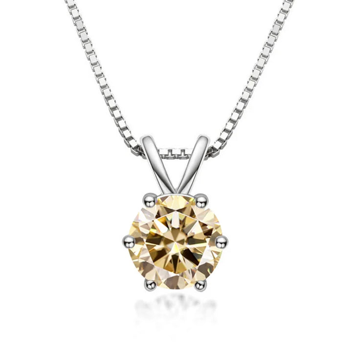 Collier Élégant en Moissanite avec Pendentif Solitaire