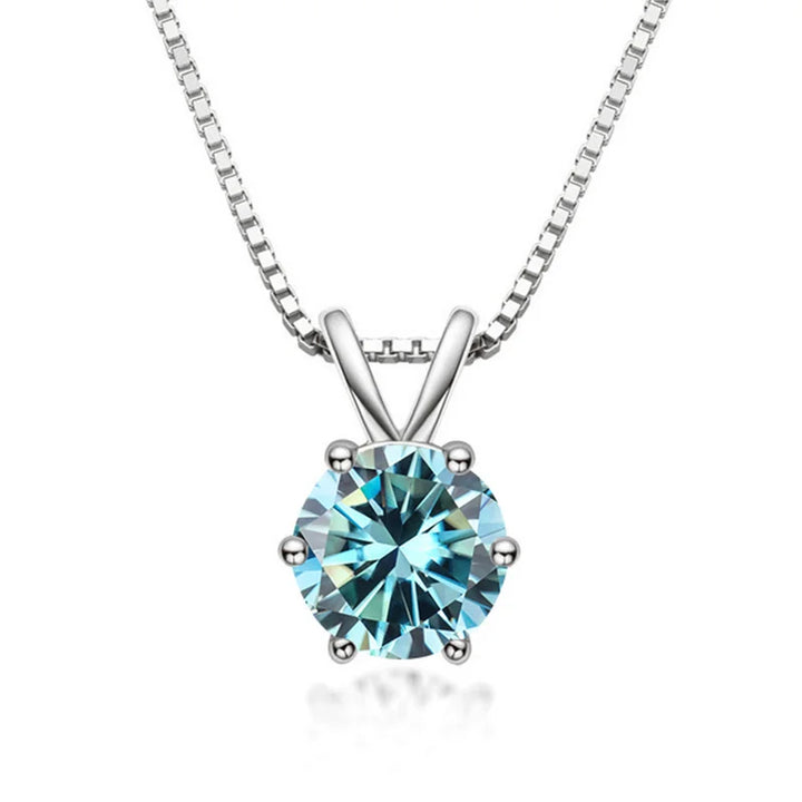 Collier Élégant en Moissanite avec Pendentif Solitaire
