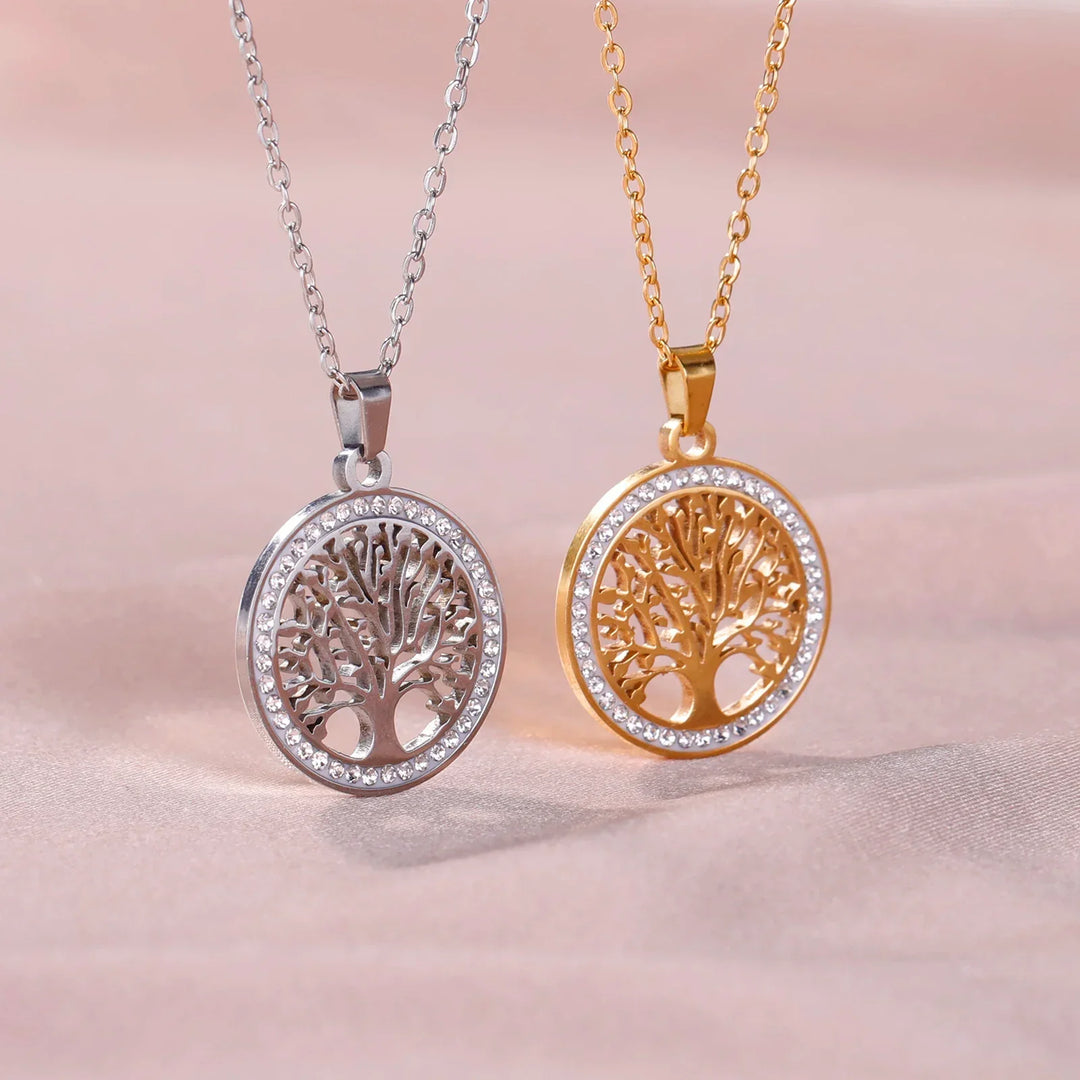 Pendentif rond lumineux Arbre de Vie