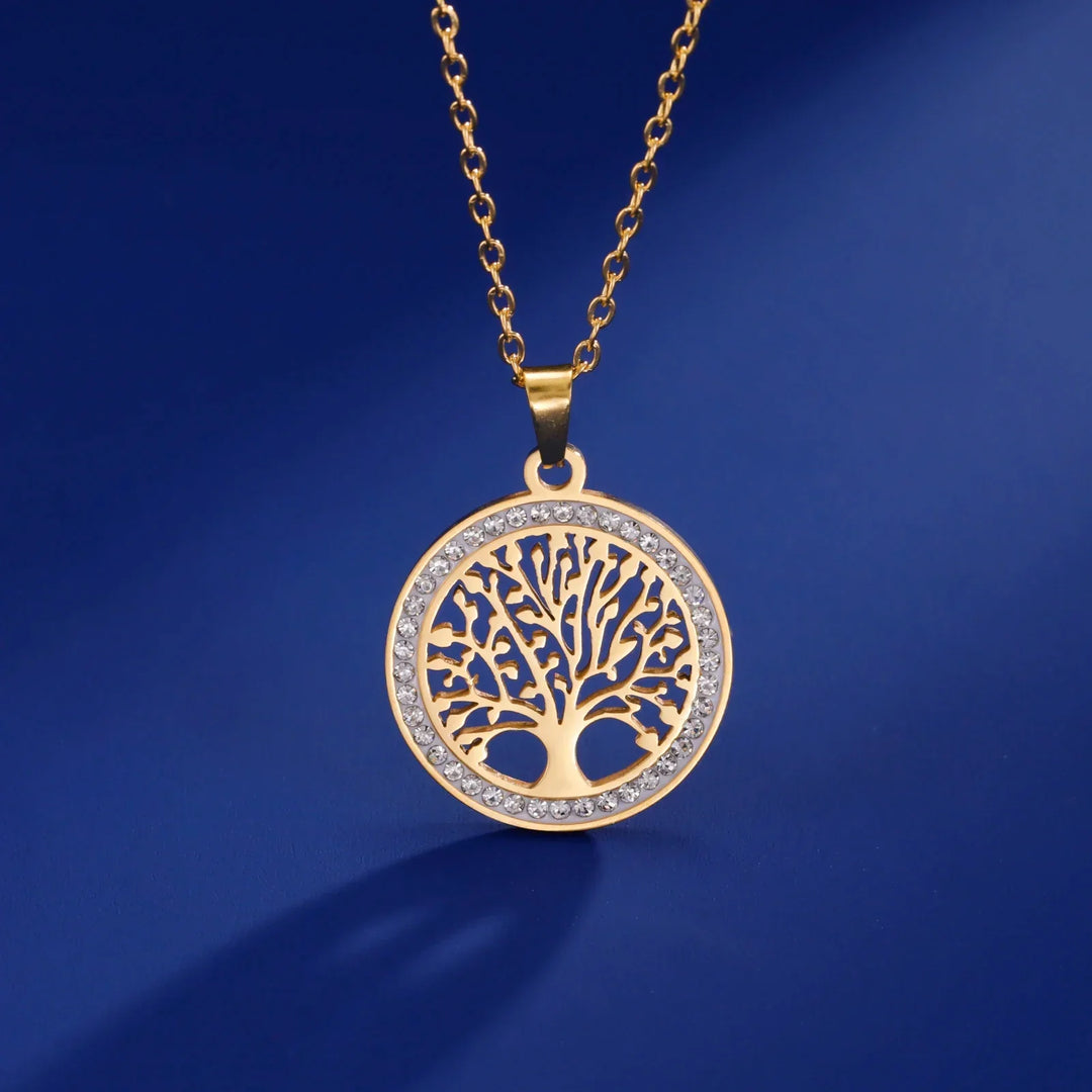 Pendentif rond lumineux Arbre de Vie