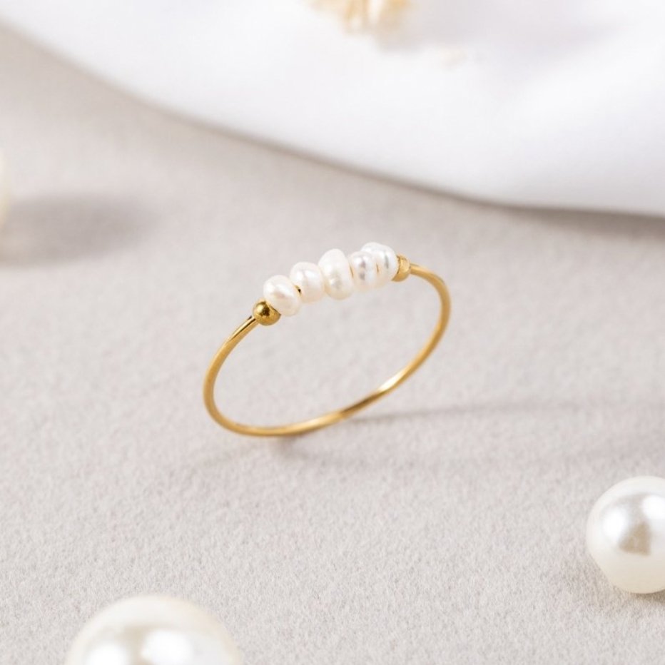 Grace - Bague en perles de culture