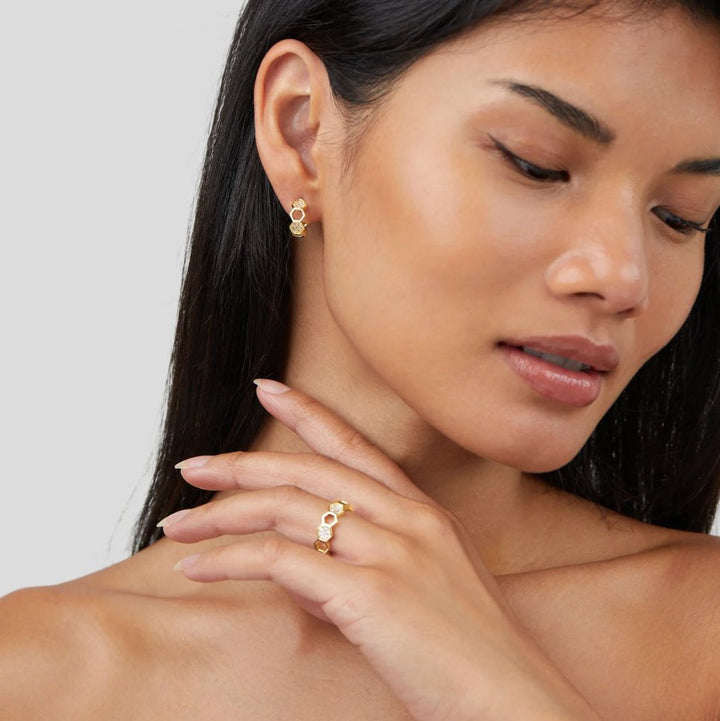 Bague - Or et cristaux