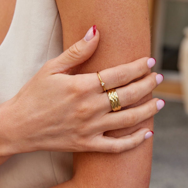 Amour - Bague en Cristal Élégante